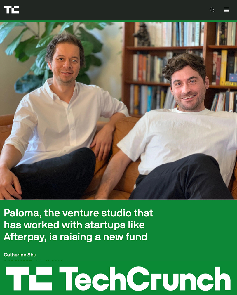 Paloma featured in TechCrunch